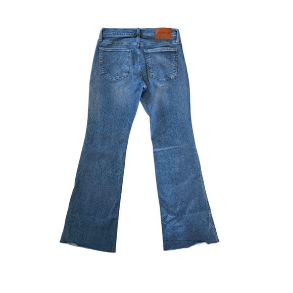 Lucky Brand Jeans Womens Size 27 Blue Bootcut Medium Wash Raw Hem Mid Rise Flare - Picture 2 of 5